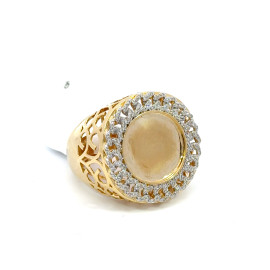 10K MEMORY PICTURE DIAMOND RING CUBAN 0.40CT - 23SJ10211