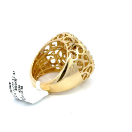 10K MEMORY PICTURE DIAMOND RING CUBAN 0.40CT - 23SJ10211