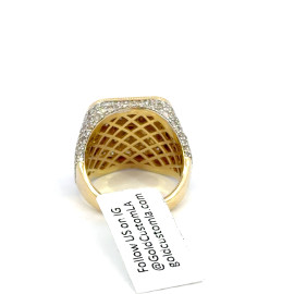 10K GOLD DIAMOND SQUARE RING 4.43CT - MGR2093