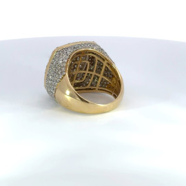 Men's 10k Gold Diamond Ring with Round Diamonds - GCLA Mens Ring 0008