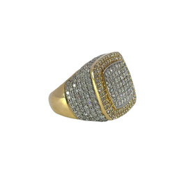 Men's 10k Gold Diamond Ring with Round Diamonds - GCLA Mens Ring 0008