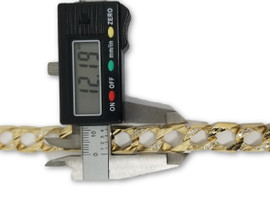 12mm DC3 Curb Zircon Bracelet 10k Gold GCT-003
