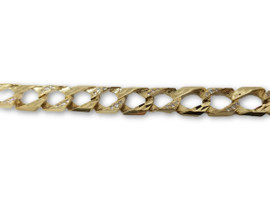 12mm DC3 Curb Zircon Bracelet 10k Gold GCT-003