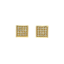10k Gold 0.50CT Diamond Square Earrings - GCLA Earrings Diamond Square 019