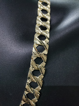 15mm 10k Jumbo Yellow Handmade Old School Gold Chain NEW