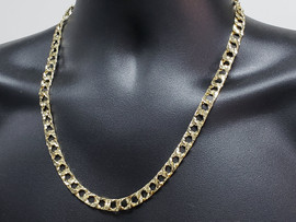 8MM 10k Yellow Diamond Cut Old School Gold Chain GC-MAB-007 - 20