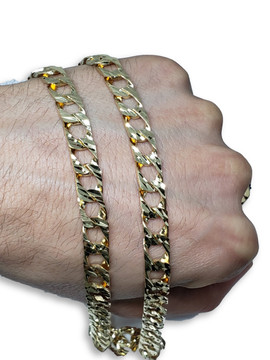 8MM 10k Yellow Diamond Cut Old School Gold Chain GC-MAB-007 - 20
