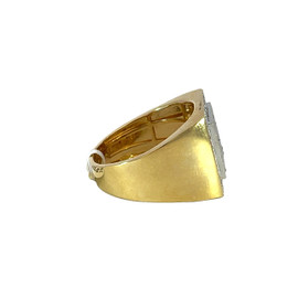 Square Shaped Diamond Ring 10k Goldwith Round Diamonds - SR 10836
