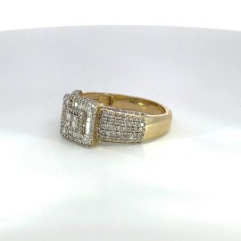 Men's Diamond Gold Ring with Baguette and Round Diamonds - GCLA Mens Ring 0009