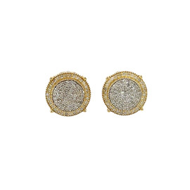 10k Gold 0.50CT Diamond Heart Earrings - GCLA Earrings Diamond Circle 037