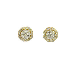 10k Gold 0.50CT Diamond Octagon Earrings - GCLA Earrings Diamond Octagon 007