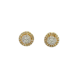 10k Gold 0.50CT Diamond Circle Earrings - GCLA Earrings Diamond Circle 047