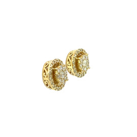 10k Gold 0.55CT Diamond Circle Earrings - GCLA Earrings Diamond Circle 048