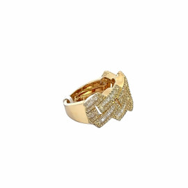 Men's Chain Link Diamond Ring 10k Yellow Gold - SR 15473 10k #2