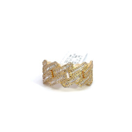 Men's Chain Link Diamond Ring 10k Yellow Gold - SR 15473 10k #2