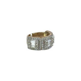 Men's Diamond Ring Yellow Gold w/ Baguette & Round Diamonds - GCLA Mens Rings 0036