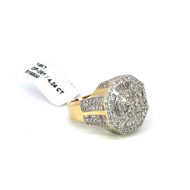 Men's Championship Style Diamond Ring 4.24ct 14K Gold - CMRBR0408