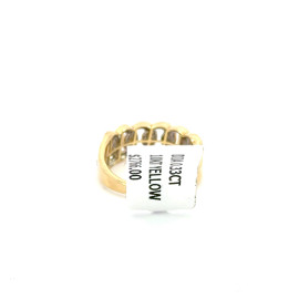 10K GOLD DIAMOND CUBAN RING 0.33CT - RG3989.
