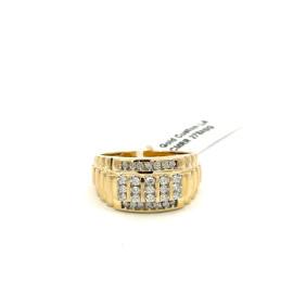 10K GOLD DIAMOND MEN'S RING 0.58CT - CMRR 278ASG
