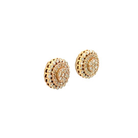 10k Gold 0.75CT Diamond Flower Earrings - GCLA Earrings Diamond Flower 008