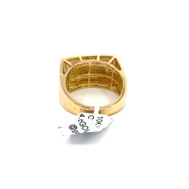 10K GOLD DIAMOND RECTANGULAR RING 0.55CT - MGR2049