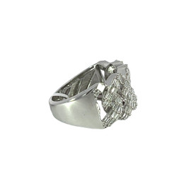 Men's Gold Chain Link Diamond Ring 14k White Gold 1CT - GCLA Mens Ring 0022
