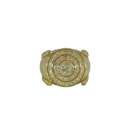 Men's Unique Circle Diamond Ring 10k - GCLA Mens Ring 0027