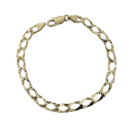 6mm Casting Bracelet 10K Yellow Gold Bracelet for Men MCA-053