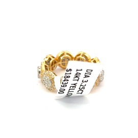 10K GOLD DIAMOND FULL ETERNITY ROUND RING 3.25CT - RG1389