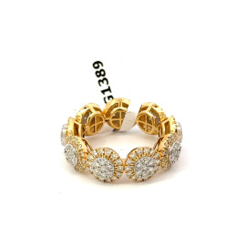 10K GOLD DIAMOND FULL ETERNITY ROUND RING 3.25CT - RG1389