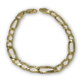 Curb Chain Bracelet 7mm 10k Gold BBB-001