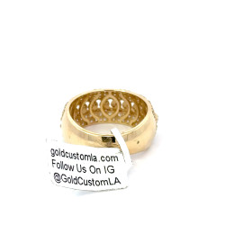 10K GOLD DIAMOND CUBAN MEN'S RING 1.42CT - MGR2061