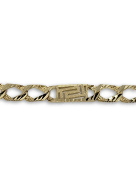 8mm Diamond Cut Medusa Bracelet 10k Gold MMM-008