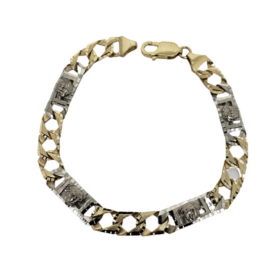 7.91mm Carbone 10K Yellow Gold Bracelet MB012 7.91mm Carbone 10K Yellow Gold Bracelet MB012