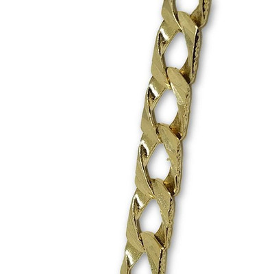 8.0MM 10k Yellow Diamond Cut Gourmette Gold Chain in Square Link MGC-046-3 8.0MM 10k Yellow Diamond Cut Gourmette Gold Chain in Square Link MGC-046-3