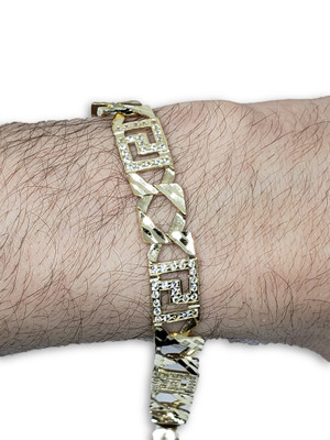 10mm Medusa Bracelet 10k Gold MMM-005-6 10mm Medusa Bracelet 10k Gold MMM-005-6