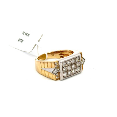14K GOLD DIAMOND RECTANGULAR RING 1CT - MGR2046-1 14K GOLD DIAMOND RECTANGULAR RING 1CT - MGR2046-1