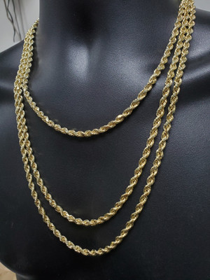 5MM 10K Diamond Cut Rope Chain - RCD-005 5MM 10K Diamond Cut Rope Chain - RCD-005