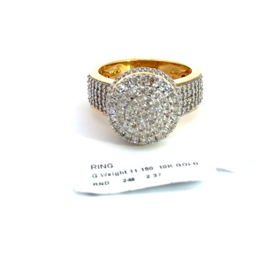 Men's Circle Diamond Ring Yellow Gold w/ Round Diamonds - GCLA Mens Rings 0047-8 Men's Circle Diamond Ring Yellow Gold w/ Round Diamonds - GCLA Mens Rings 0047-8