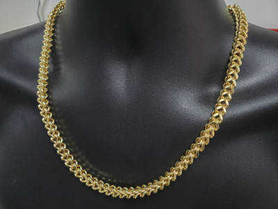7MM 10k Yellow Gold Franco Chain - JJJ-002-22-2 7MM 10k Yellow Gold Franco Chain - JJJ-002-22-2