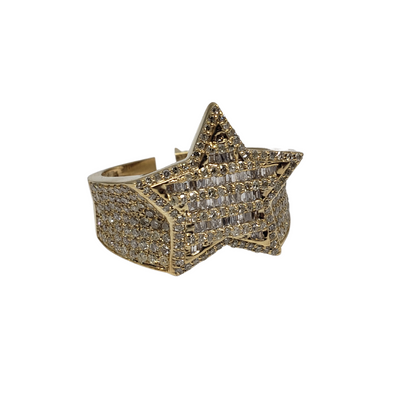 10k Star Ring 1.33ct Baguettes of Diamonds NEW - sr9781b 10k Star Ring 1.33ct Baguettes of Diamonds NEW - sr9781b