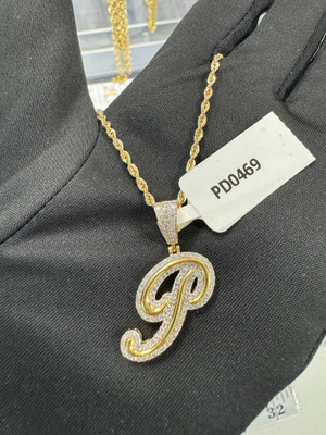 P Letter Diamond Pendent 0.55ct 10k Gold - PD0469 P Letter Diamond Pendent 0.55ct 10k Gold - PD0469