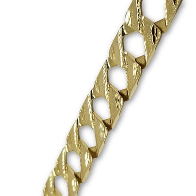 15MM 10k Yellow Handmade Gourmette Gold Chain MGC-050-3 15MM 10k Yellow Handmade Gourmette Gold Chain MGC-050-3