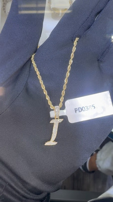 I Letter Diamond Pendent 0.11ct 10k Gold - PD0385 I Letter Diamond Pendent 0.11ct 10k Gold - PD0385