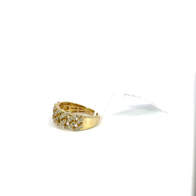 Men's Cuban Link Diamond Ring 0.50ct 14K Gold - CRR21162-3 Men's Cuban Link Diamond Ring 0.50ct 14K Gold - CRR21162-3