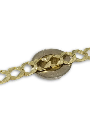10mm Diamond Cut Reversible Curb Bracelet 10k Gold GRM-10999-4 10mm Diamond Cut Reversible Curb Bracelet 10k Gold GRM-10999-4