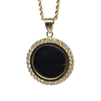 10k Rope Chain + 10k Memory Pendant - alesee-009 10k Rope Chain + 10k Memory Pendant - alesee-009