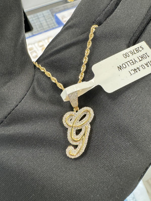 G Letter Diamond Pendent 0.44ct 10k Gold - PD0460 G Letter Diamond Pendent 0.44ct 10k Gold - PD0460