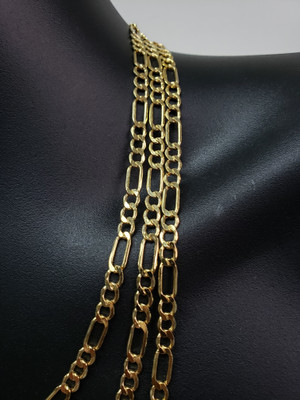 5mm Figaro Chain 10K Yellow Gold F50 5mm Figaro Chain 10K Yellow Gold F50
