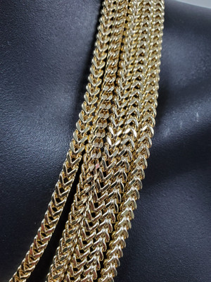5MM 10k Yellow Gold Franco Chain FC008 5MM 10k Yellow Gold Franco Chain FC008